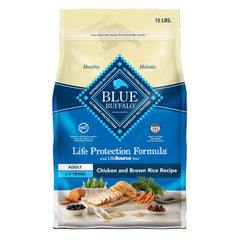 Blue Buffalo Life Protection Formula: sac de 15 lb avec poulet réel et riz brun, soutien les muscles.