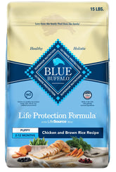 Blue Buffalo Life Protection Formula Chiot - sac visible, alimentation pratique pour chiot en croissance.