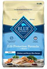 Blue Buffalo Life Protection Formula Chiot - sac visible, alimentation pratique pour chiot en croissance.