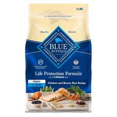 Blue Buffalo Life Protection Senior — emballage clair, idéal pour chiens âgés.