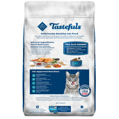 Blue Buffalo Tastefuls premier ingrédient saumon pour chat intérieur.