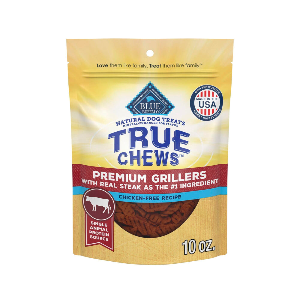 Blue Buffalo True Chews Premium Grillers, boeuf-sachet-10oz, récompense délicieuse et pratique
