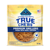 Blue Buffalo True Chews Premium Grillers au poulet, sachet 12oz, récompense naturelle.