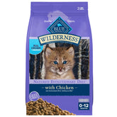 Blue Buffalo Wilderness chaton, poulet premier ingrédient, favorise croissance et énergie durable.