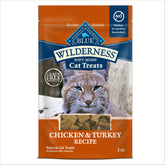 Friandises Blue Buffalo Wilderness pour chat, texture douce et moelleuse au poulet et dinde.