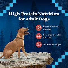 Blue Buffalo Wilderness sans céréales: recette adaptée aux chiens sensibles.