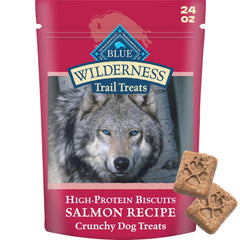 Blue Buffalo Wilderness Trail Treats affiche saumon premier ingrédient; appétence assurée.