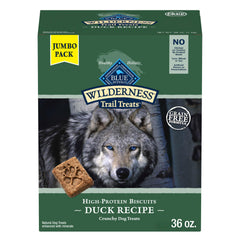 Blue Buffalo Wilderness Trail Treats emballage frontal, repérable facilement pour les récompenses