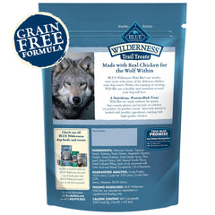 Texture moelleuse des Wild Bits, friandises Blue Buffalo pour chien, parfaite pour récompense lors du dressage.