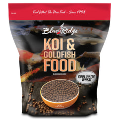 Blue Ridge Koi – nourriture en pellets flottants pour étang, digestion douce à basse température.