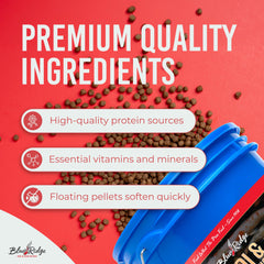 Blue Ridge Koi Food, granulés mini croissance pour koï et poissons rouges.