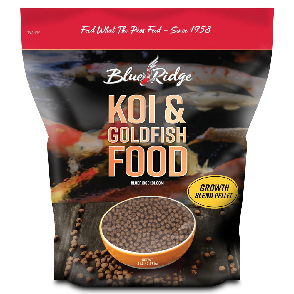 Blue Ridge Koï: pellets flottants équilibrés pour koï de grande et petite taille.
