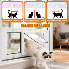 Porte-chat Blulu avec quatre modes de verrouillage pour contrôler l’accès.