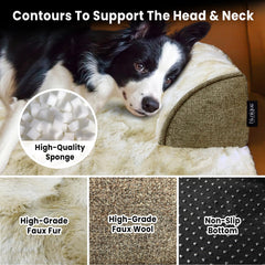 blunique materiel memoire chien doux: soutien moelleux grâce a la mousse memoire