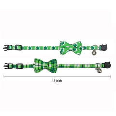 Bnibol collier noeud-double vert plaid cloche pour repérer facilement.
