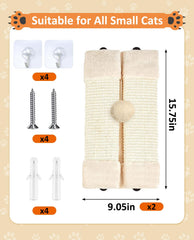 BNOSDM griffoir mur angle beige: installation facile avec fixations incluses.