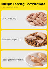 BNYEE Cœurs de poulet lyophilisés 7oz – texture croquante et source de protéines naturelle.