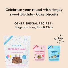 Bocce's Bakery biscuits-anniversaire-chien, fabriqué aux États‑Unis avec ingrédients locaux.