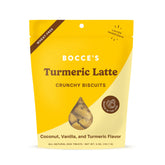 Friandises Bocce's Bakery Turmeric Latte pour chiens dans un sachet, récompense savoureuse et légère.