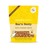 Friandise Bocce's Bakery Puppy Bac'n Nutty emballage portable pour entraînement en déplacement.
