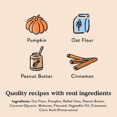 Friandises Bocce’s Épices de Citrouille, beurre de cacahuète et cannelle, parfaites pour les balades.