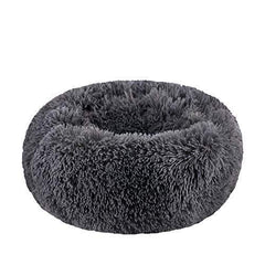 BODISEINT lit donut gris 20 po, cocon douillet pour chats et chiens.