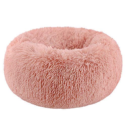 Lit bodiseint rond en peluche, confort premium pour chats et petits chiens en intérieur.