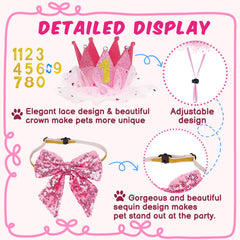 Ballons rose avec empreinte patte Bolake, décoration festive pour chien.