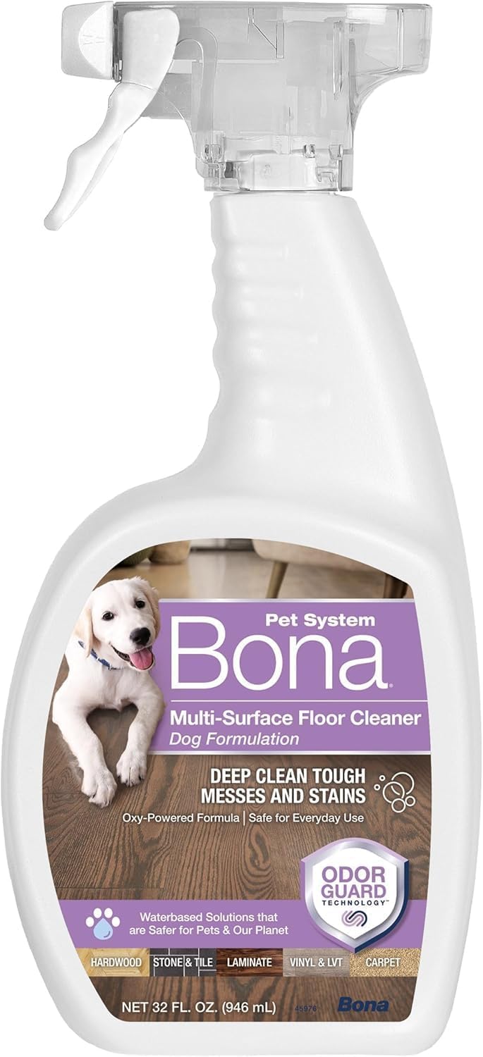 Bona bouteille-pulvérisateur pour animaux éliminant les odeurs sur les surfaces