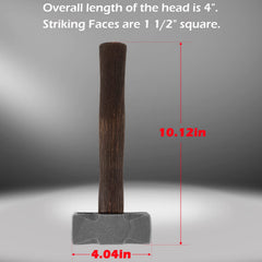 Marteau Bonbo carré double-face en acier carbone, durable et fiable en atelier.