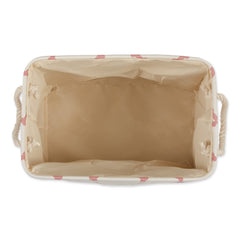 Ouverture et poignées du panier Bone Dry motif patte et os facilitent le transport.