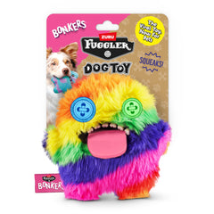 Bonkers Fuggler Oogah Boogah face multicolore, stimulation ludique pour chien.