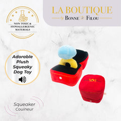 Bonne et Filou jouet bague diamant accessoire photo mariage canin, parfait pour moments romantiques.