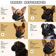 Museliere BONTHEE pour chien XXL noir, boucle rapide, facile a mettre et retirer.