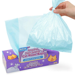 BOS Sacs anti-odeur pour déchets de chat, boîte compacte pratique.