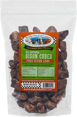 Boulder Dog Food Company – Bison Cubes, emballage 5oz, pratique pour l'entraînement.
