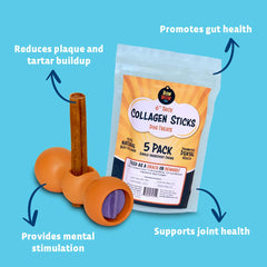 Emballage Bow Wow Labs SafeFit, lot de 5 sticks épais pour chiens, sécurité et praticité.