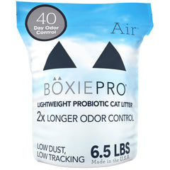 BoxieCat litière probiotique : contrôle des odeurs jusqu’à 40 jours sans parfum.