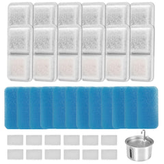 Bravelk filtres fontaine chat 12-pack ensemble pour filtration pratique