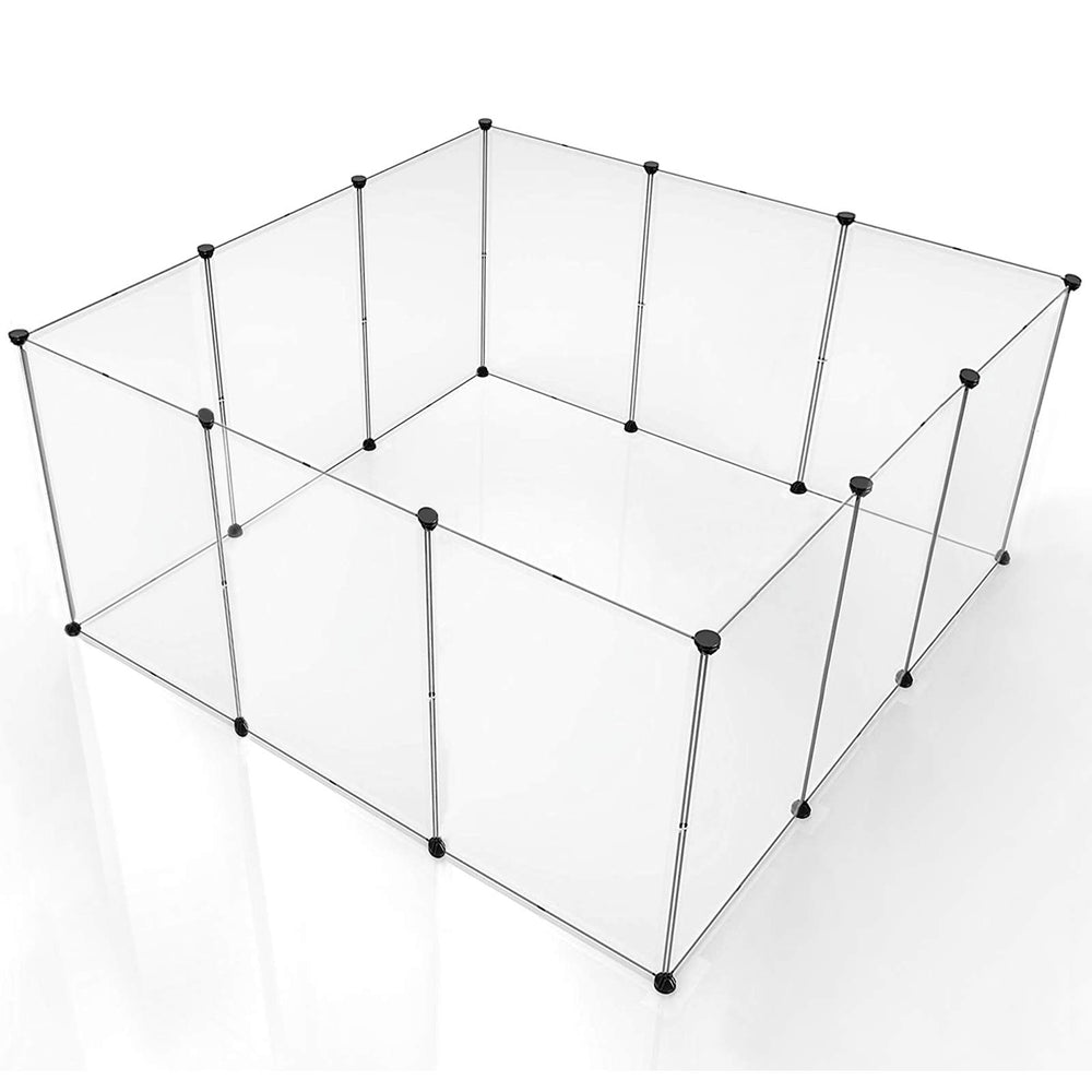 BRIAN & DANY enclos chien: panneaux transparents pour surveiller les jeux.