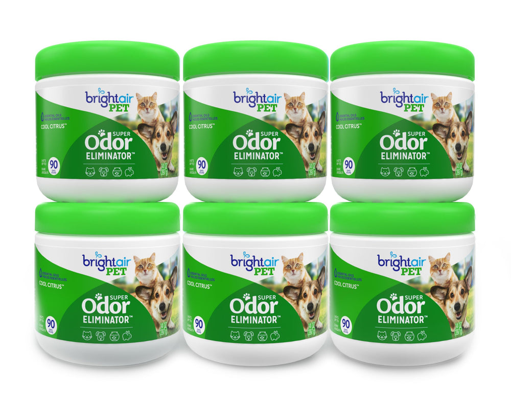 Bright Air gel-odorant citron-vert 414ml: élimine durablement les odeurs dans les espaces moyens.