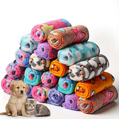 BrightRow couverture puppy coeurs-rose, douceur chaude pour le repos des chiots.