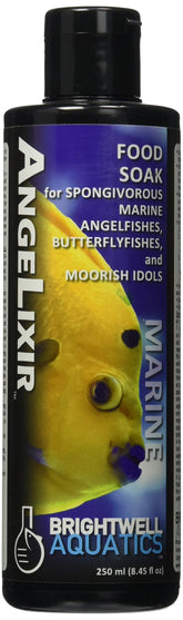 Brightwell Aquatics Angelixir – bouteille-250ml visible, idéal pour stimuler l'appétit des poissons éponges.