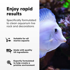 Brightwell Aquatics MicrōBacter Clean — nettoyage des roches vivantes pour un aquarium clair