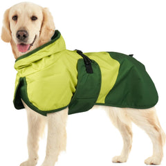 BRKURLEG manteau imperméable pour chien avec capuche reglable, protection contre la pluie.