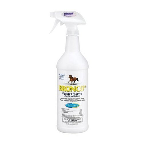 Bronco-e spray anti-mouches équin: protection durable lors des sorties et soins quotidiens