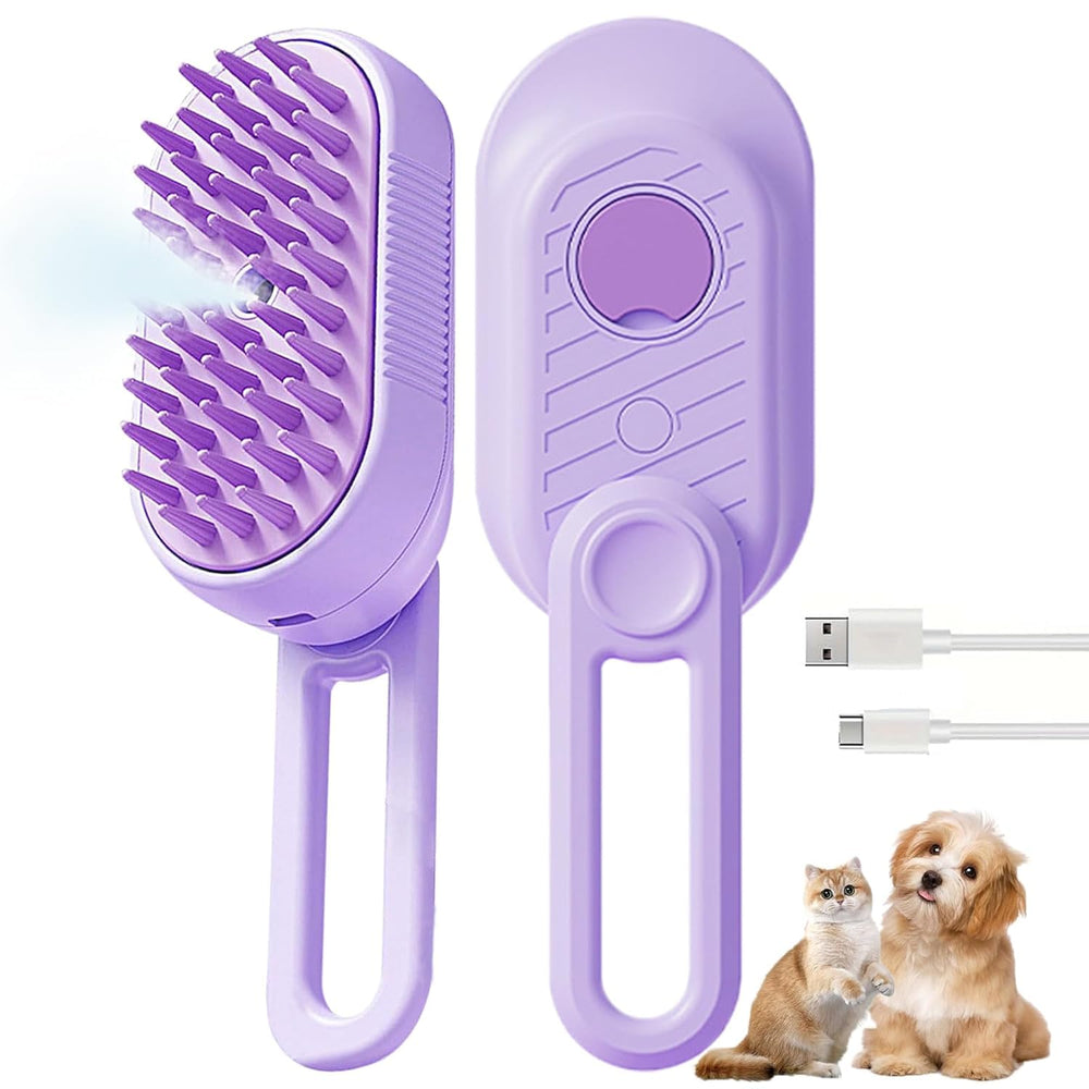 3 en 1 brosse vapeur chat avec anse pliante pour un toilettage pratique