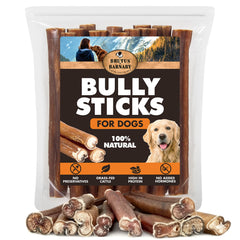 BRUTUS & BARNABY batons-a-macher-6-pouces-naturel – mastication longue et sûre