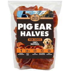 BRUTUS & BARNABY – demi-oreilles de porc pour chiens, croquantes et digestibles.