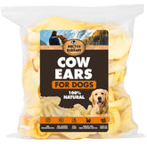 BRUTUS & BARNABY Oreilles de vache pour chien, 12 pièces, mastication naturelle.